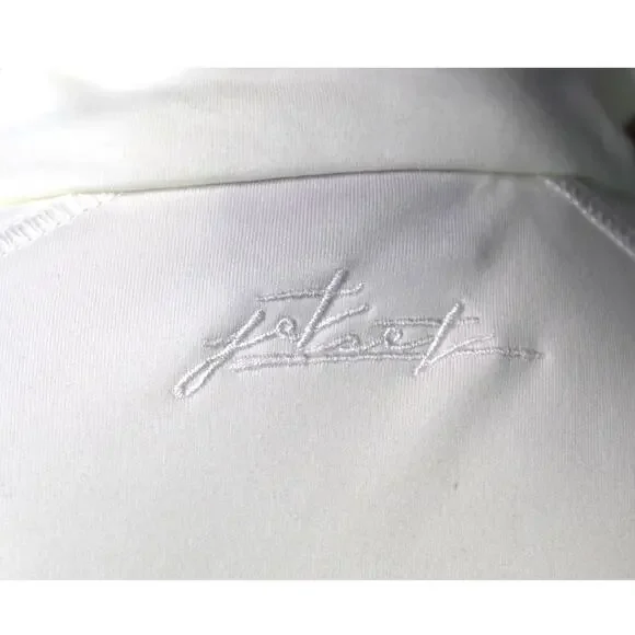 Jet Set Full Zip Jacket Thumbholes Athletic Iconic Stars Elbow Patches Small - Picture 4 of 10
